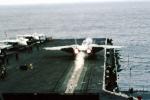 steam catapult, Grumman F-14 Tomcat take-off, heat waves, MYNV07P02_16