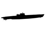U-boat silhouette, shape, logo, MYNV07P15_04M