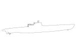 U-Boat outline, line drawing, shape, MYNV07P15_04O