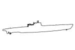 U-Boat outline, line drawing, shape, MYNV07P15_07O