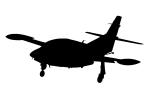 North American T-2B Buckeye silhouette, logo, shape
