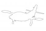 North American T-2B Buckeye outline, line drawing, shape, MYNV08P02_15O