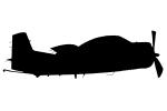 Tailhook, North American T-28 Trojan silhouette, logo, shape, tailhook, MYNV08P02_18M