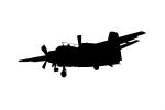 Grumman TF-1Q Trader silhouette, shape, logo, MYNV08P08_10M