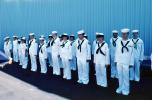 sailors, standing in attention, MYNV08P08_11
