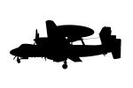 Grumman E-2C Hawkeye silhouette, shape, logo