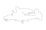 Grumman E-2C Hawkeye outline, line drawing, shape, MYNV08P09_19O