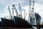 Transport Ships, docks, cranes, Alameda Naval Air Station, NAS, USN, MYNV11P07_04