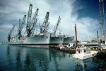 Transport Ships, docks, cranes, Alameda Naval Air Station, NAS, USN, MYNV11P07_06