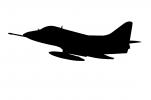A-4 Skyhawk silhouette, logo, shape, MYNV12P07_11M