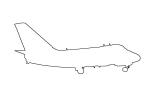 Lockheed S-3A Viking outline, line drawing, shape