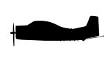 North American T-28 Trojan silhouette, logo, tailhook, shape, MYNV14P01_08M