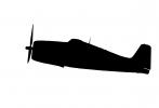 Grumman F6F Hellcat silhouette, logo, shape