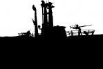 USS Pampanito (SS-383) silhouette, World War-II, Balao class, Submarine, WW2, WWII, United States Navy, USN, logo, shape