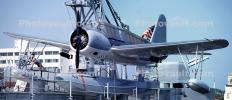 Vought OS2U-3 Kingfisher floatplane, USS North Carolina (BB-55) Battleship, Panorama, Cape Fear River, Riverfront, Wilmington, North Carolina, MYNV15P07_02B