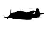 Grumman Avenger silhouette, logo, shape