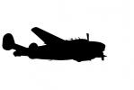 A-29 Hudson Bomber silhouette, Lockheed PV-2D Harpoon, PV-2, milestone of flight, MYNV15P14_14M