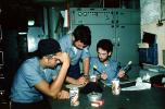 sailors onboard ship, fanta soft drinks, ashtray, drawing, writing, October 1976, MYNV17P06_10