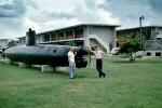 Japanese Type-C Class Midget Submarine Ha-51, Navy Base, Guam, WW2, World War Two, minisub, 1940s, MYNV17P15_13