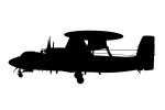 Grumman E-2C Hawkeye silhouette, logo, shape