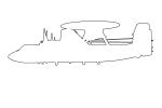 Grumman E-2C outline, line drawing, shape, MYNV18P15_10BO