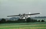 Consolidated PBY-5 Catalina, Flying, flight, airborne, spinning propellers, MYNV19P01_01