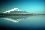 Mount Fuji, Reflection, Lake, water