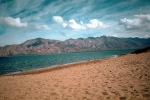 beach, sand, mountains, clouds, Sea of Cortez, Bahia de Los Angeles, Baja California Norte, NBMV01P11_12.1272