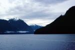 Kingcome Inlet, fjord, Mountains, water, coast, coastline, clouds, April 1996, NCBV01P09_16