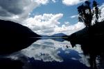 Lake, Cloud Reflection, mountains, water