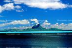 Clouds, Mountains, Ocean, Island of Bora Bora, NDPV02P06_05