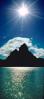 Mount Otemanu, Clouds, Mountains, Ocean, Sun Glint, reflection, wavelets, NDPV02P07_12B