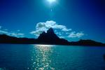 Mount Otemanu, Clouds, Mountains, Ocean, Sun Glint, reflection, wavelets, NDPV02P08_17.0676