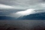 Lake, Rain, Clouds, Mountains, Lake Geneva, water, 1950s, NESV01P01_03.0925