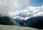 Snow, Valley, Clouds, Mountains, People, Schwarzee, NESV01P09_05