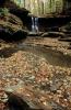 Waterfall, Stream, Leaves, autumn, NLOV01P05_03