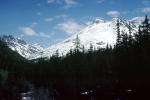 Mountains, forest, woodland, river, valley, Railroad to White Pass, NNAV04P05_13