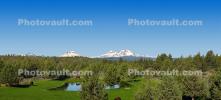 Three Sisters volcanic peaks, Panorama, Cascade Volcanic Arc, Bend, Oregon, NNOD01_013