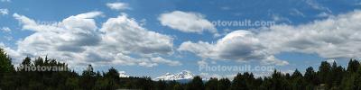 Three Sisters Mountains, Volcanic, Cascade Range, Panorama
