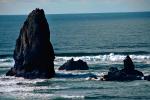 Outcrops, Pacific Ocean, Waves, Cannon Beach, Oregon, Haystack Rock