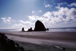 Rock, Outcrops, Pacific Ocean, Cannon Beach, Oregon, Haystack Rock