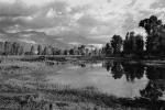 Teton Mountain Range, Snake River Ranch, pond, lake, reflection, trees, NNWPCD0651_047