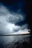 Yellowstone Lake, angry clouds, water