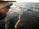 Waves, Shore, Sand, Beach, south shore of Lake Ontario, Great Lakes, Sodus Bay, Wayne County, New York, water, NOCD01_016