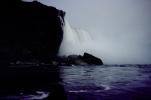 American Falls, mist, boulders