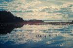 Reflection, Bear Island, clouds