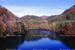 Woodland lake, Forest and Trees, Hills, River, Autumn, water, deciduous, forest, NORV01P02_03