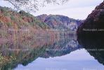 Reflecting Lake, Woodland, Forest, Trees, Hill, autumn, water, deciduous, NORV01P02_19