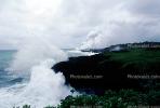 Lava flows into the ocean, the Big Island, splash, Pacific Ocean, NPHV01P08_15