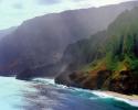 Na Pali Coast, shoreline, beach, mountains, Kauai